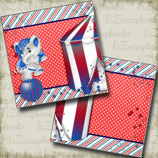 Circus Elephant NPM - 3973 - EZscrapbooks Scrapbook Layouts circus