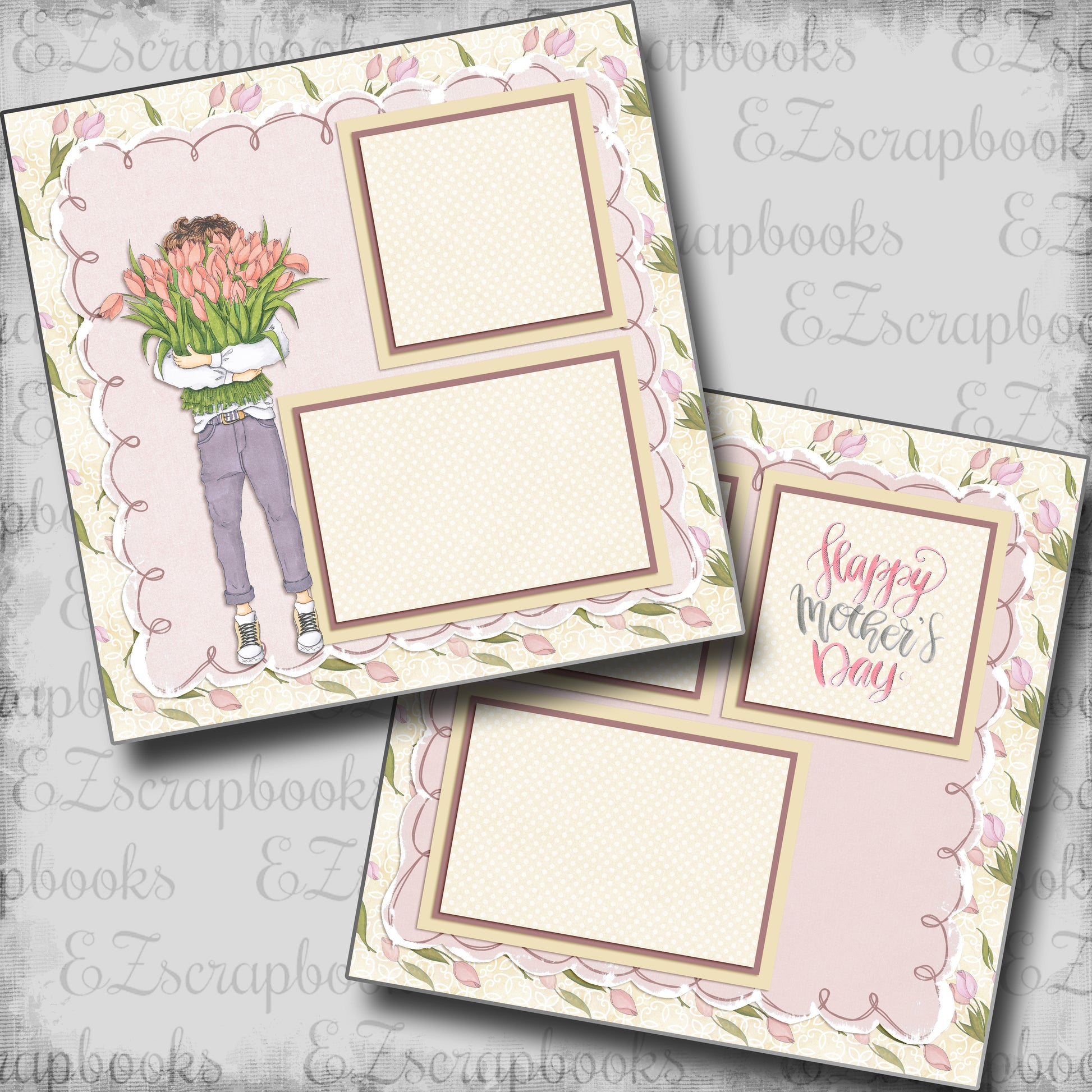 Happy Mother's Day - 5406 - EZscrapbooks Scrapbook Layouts Mother