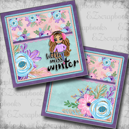 Little Miss Winter NPM - 5403 - EZscrapbooks Scrapbook Layouts Winter