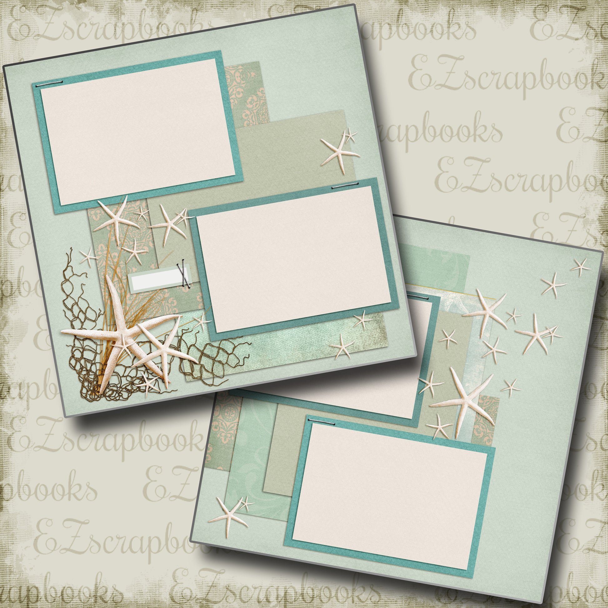 Starfish - 4544 - EZscrapbooks Scrapbook Layouts Beach - Tropical