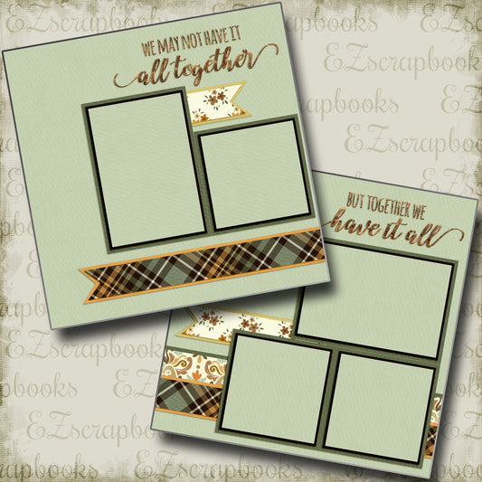 We Have It All - 4404 - EZscrapbooks Scrapbook Layouts Family, Thanksgiving