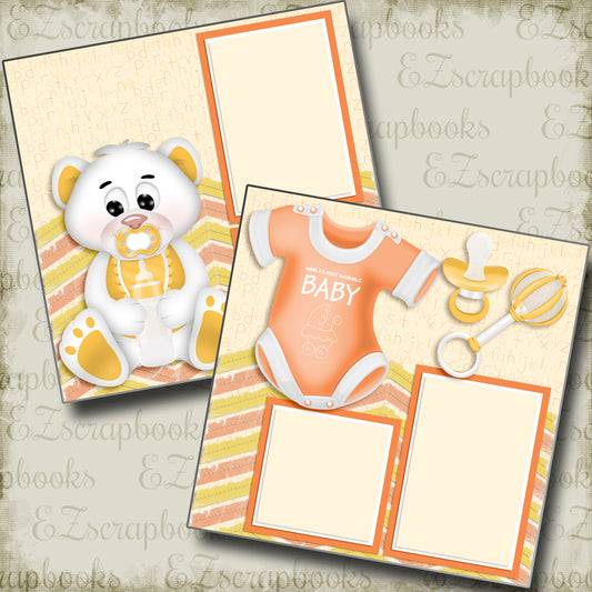 Adorable Baby Yellow - 4082 - EZscrapbooks Scrapbook Layouts Baby, Baby - Toddler