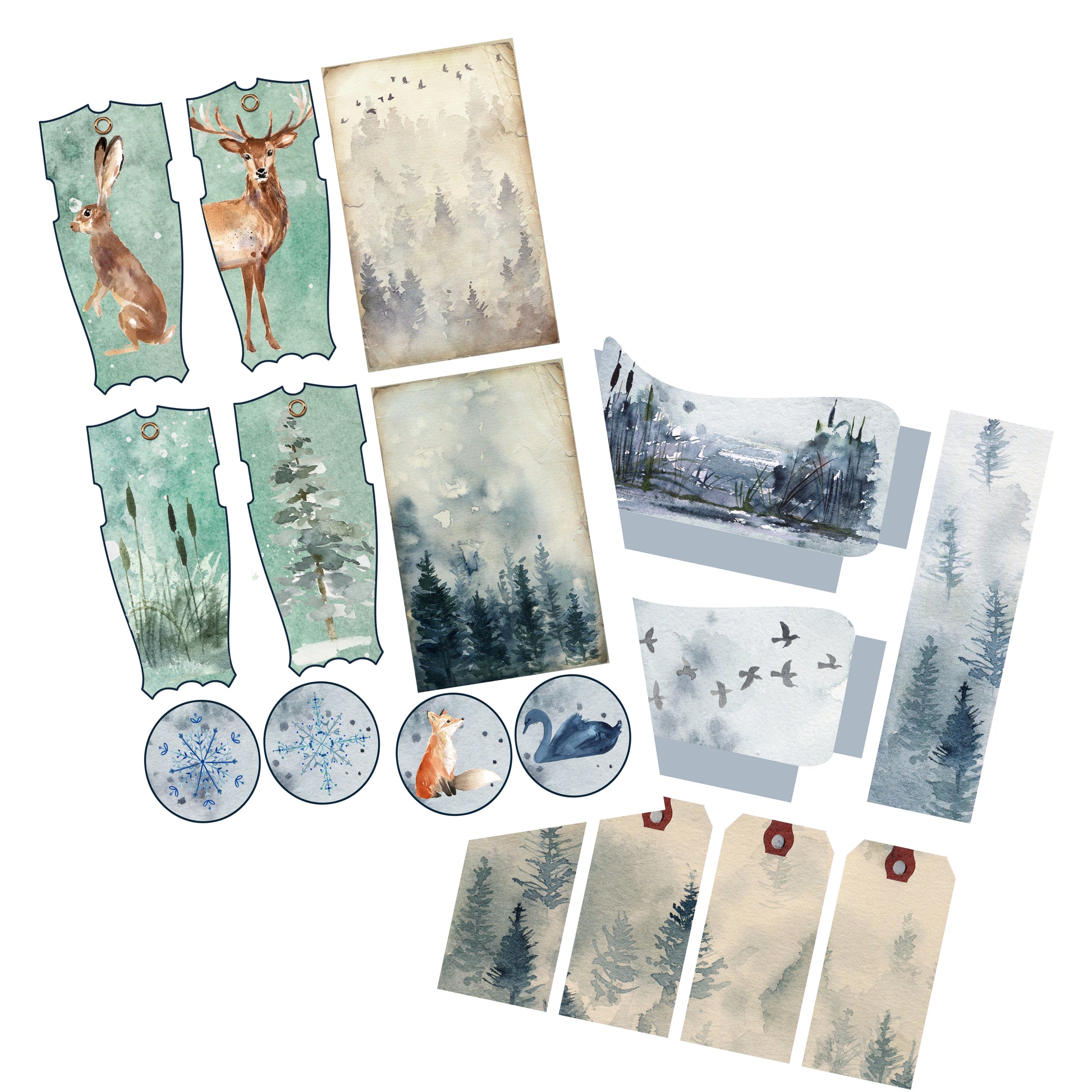 Winter Wilderness Journal DIY - 7086 - EZscrapbooks Scrapbook Layouts Journals