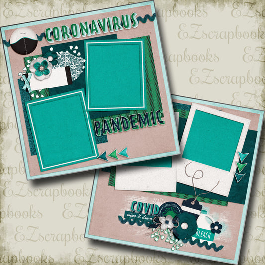 Corona Virus - 5216 - EZscrapbooks Scrapbook Layouts covid, Quarantine-Corona