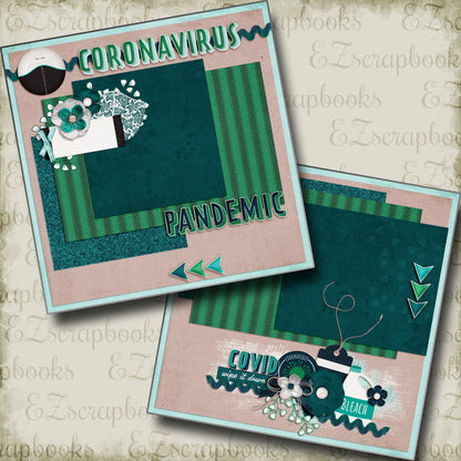 Corona Virus NPM - 5217 - EZscrapbooks Scrapbook Layouts covid, Quarantine-Corona