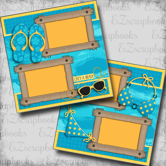 Life's a Beach - 5580 - EZscrapbooks Scrapbook Layouts Beach - Tropical