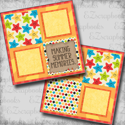 Making Summer Memories - 5582 - EZscrapbooks Scrapbook Layouts Summer, Swimming - Pool