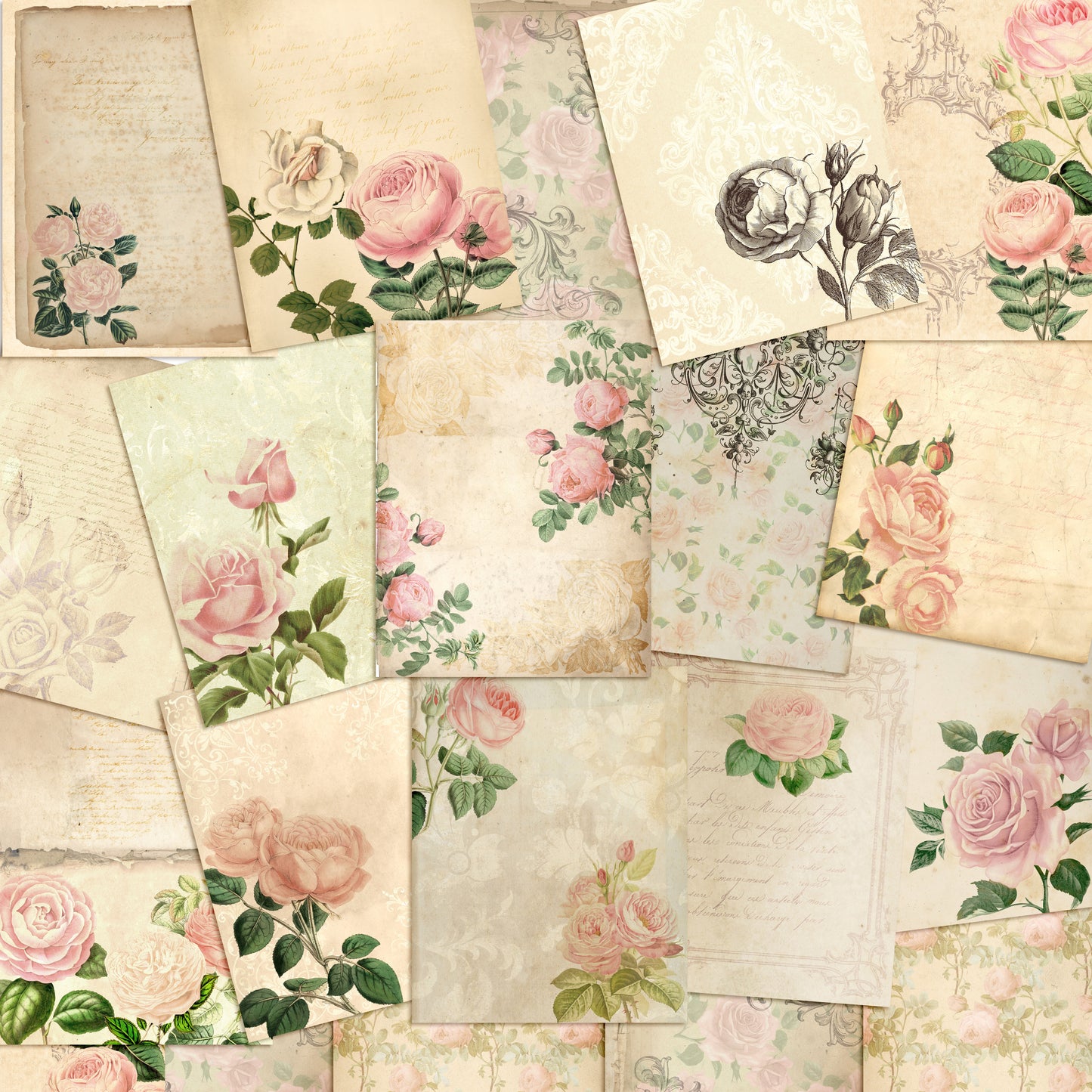 Old Rose Paper Pack - 7886