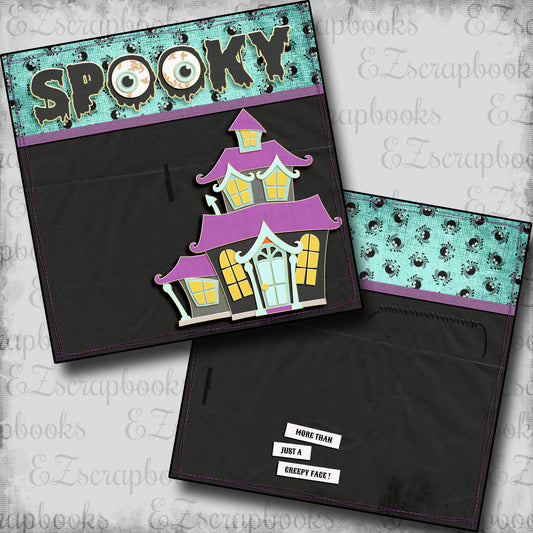 Spooky Haunted House NPM - 5619 - EZscrapbooks Scrapbook Layouts Halloween