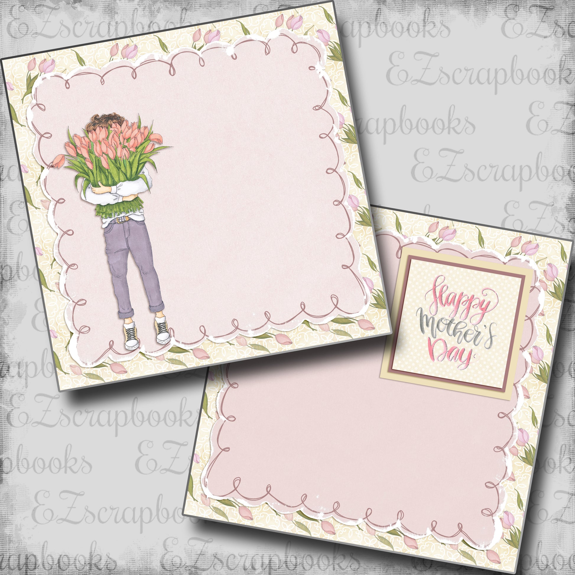 Happy Mother's Day NPM - 5407 - EZscrapbooks Scrapbook Layouts