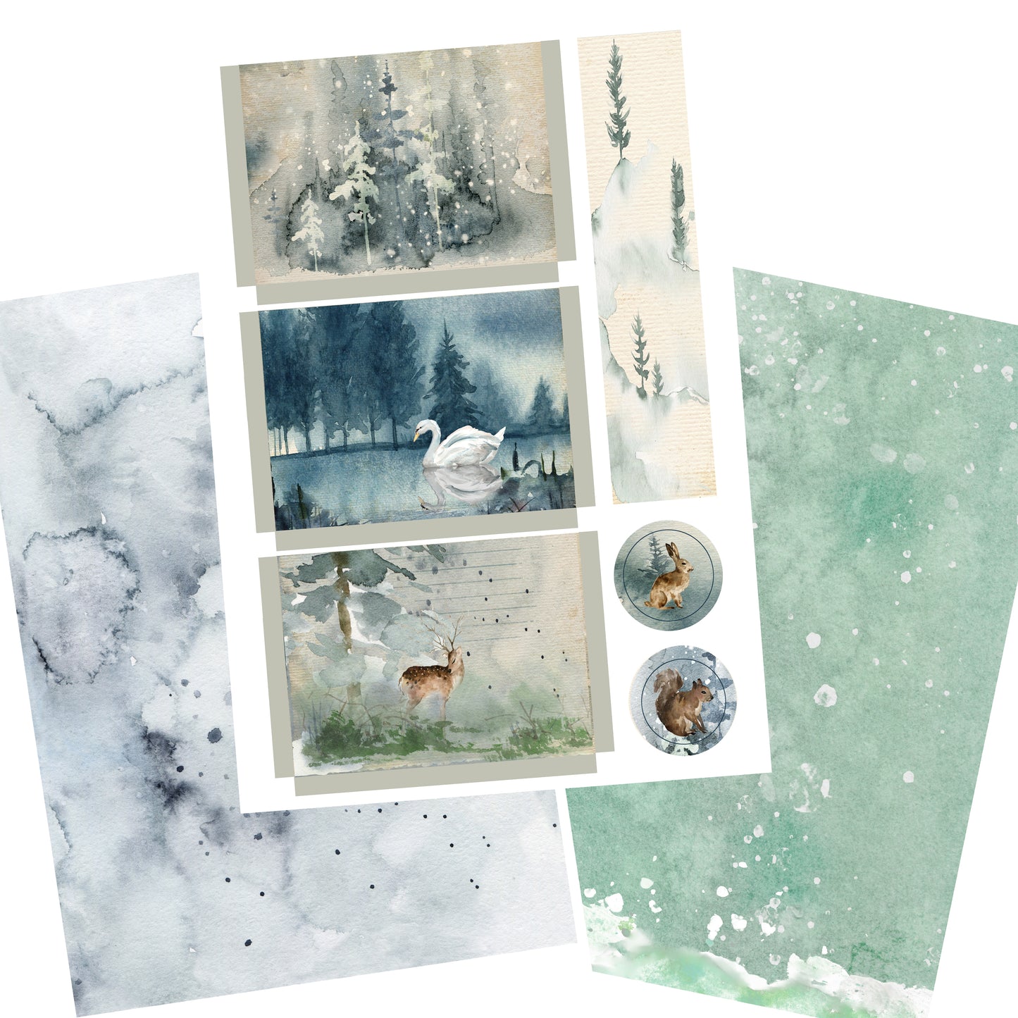 Winter Wilderness Journal DIY - 7086 - EZscrapbooks Scrapbook Layouts Journals