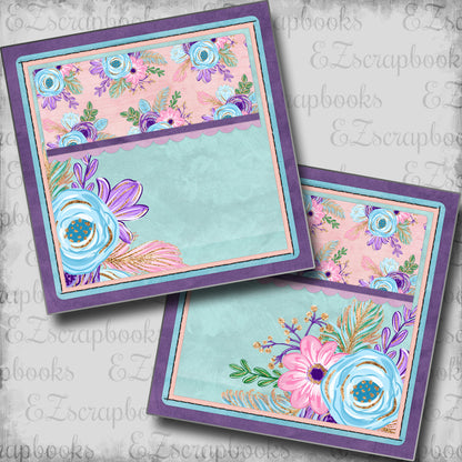 Little Miss NPM - 5401 - EZscrapbooks Scrapbook Layouts Floral, Girls