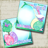 Happy Easter - Eggs NPM - 3899 - EZscrapbooks Scrapbook Layouts Spring - Easter