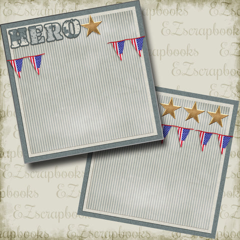 Hero NPM - 4971 - EZscrapbooks Scrapbook Layouts Military