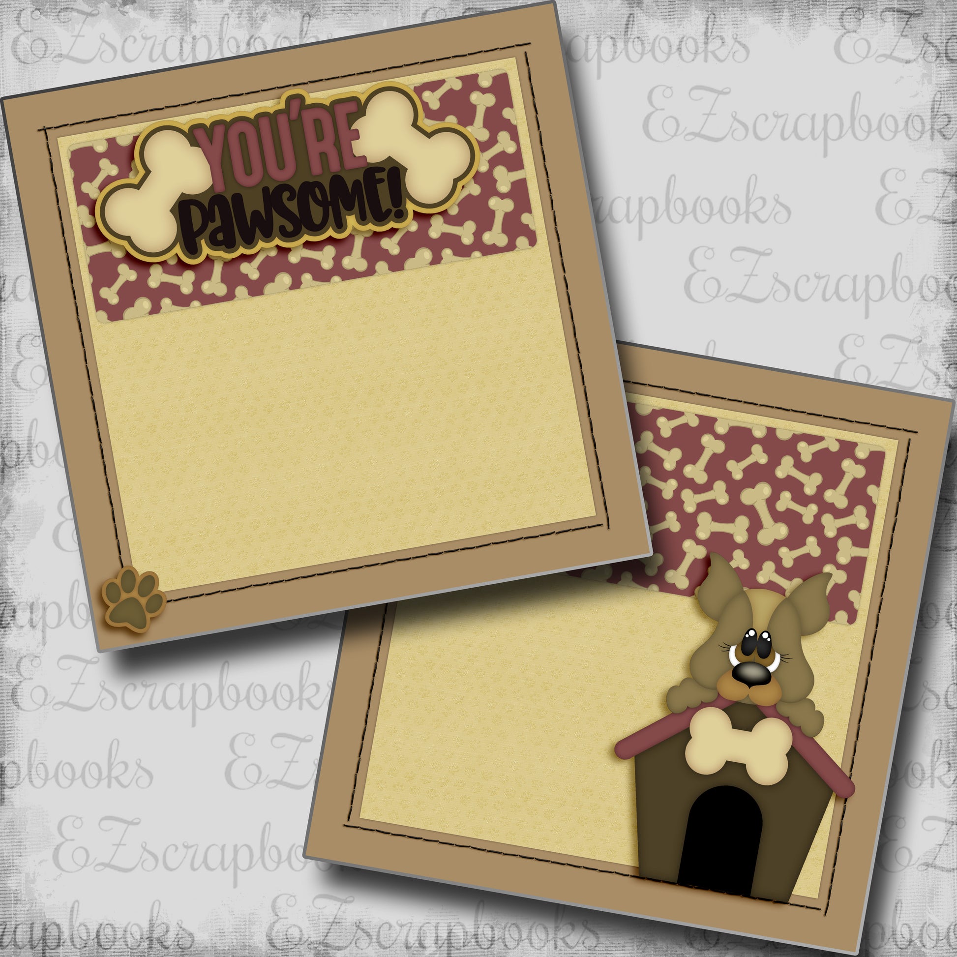 You're Pawsome NPM - 5371 - EZscrapbooks Scrapbook Layouts dogs, Pets