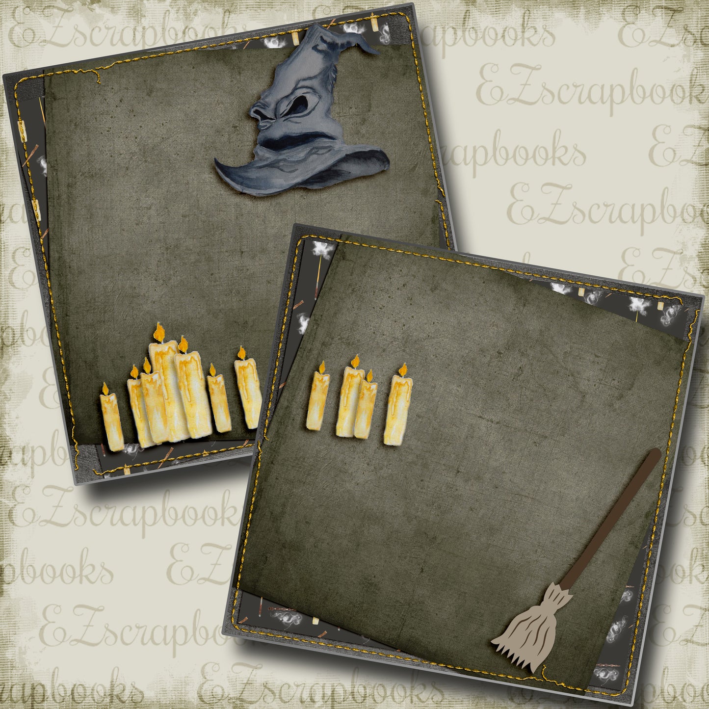 The Sorting Hat NPM - 4275 - EZscrapbooks Scrapbook Layouts Halloween, Harry Potter, wizard