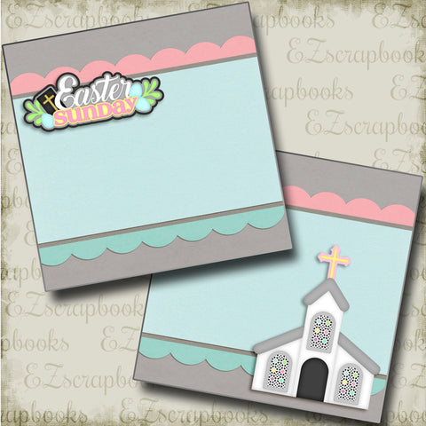 Easter Sunday NPM - 4775 - EZscrapbooks Scrapbook Layouts Spring - Easter