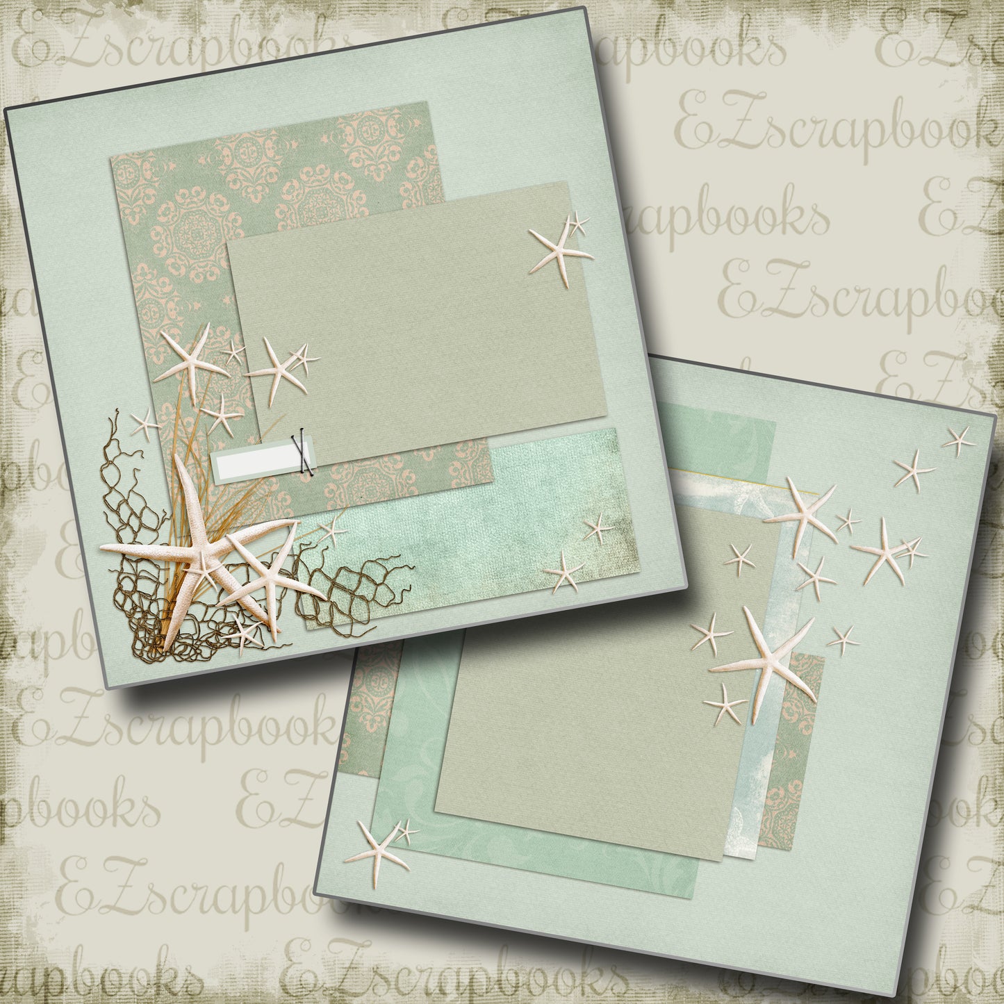 Starfish NPM - 4545 - EZscrapbooks Scrapbook Layouts Beach - Tropical