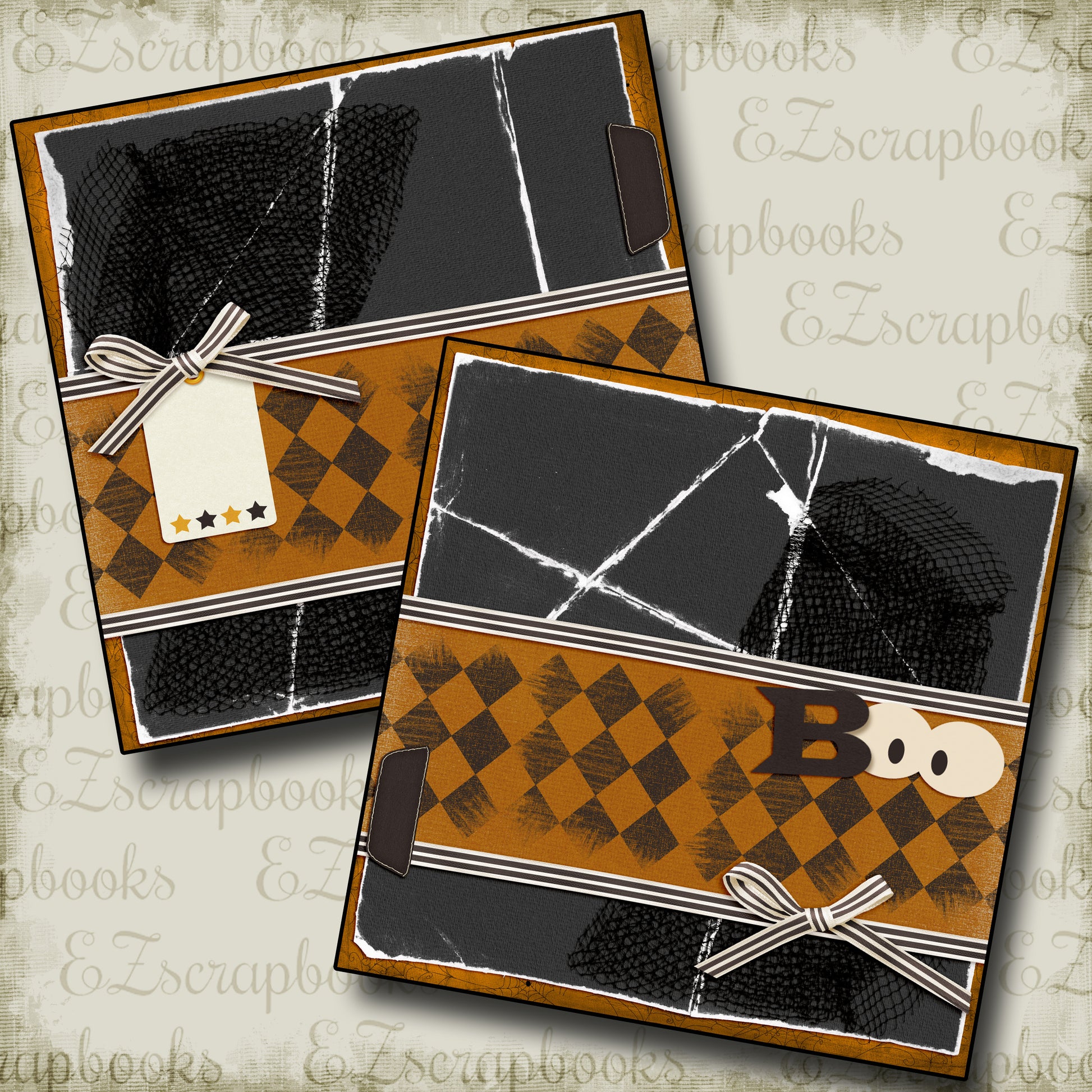 BOO NPM - 4295 - EZscrapbooks Scrapbook Layouts Halloween