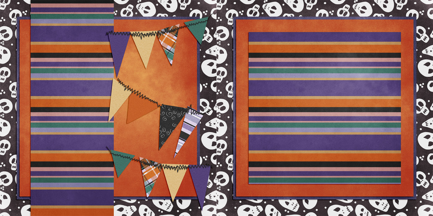 Halloween Happenings EZ Background Pages -  Digital Bundle - 10 Digital Scrapbook Pages - INSTANT DOWNLOAD