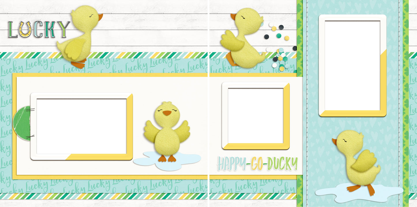 Happy Go Ducky - Digital Scrapbook Pages - INSTANT DOWNLOAD - EZscrapbooks Scrapbook Layouts Baby, Baby - Toddler