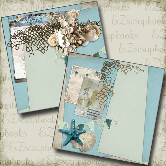 August NPM - 4837 - EZscrapbooks Scrapbook Layouts Months of the Year