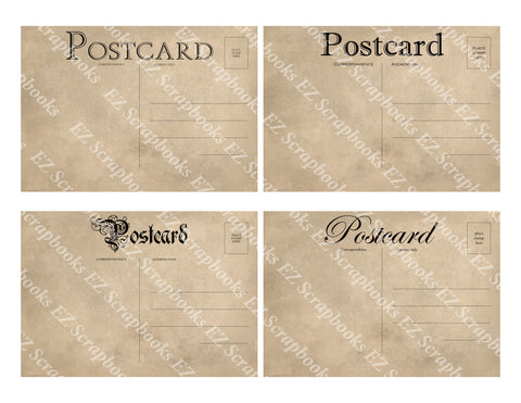 Postcards - 9213 - EZscrapbooks Scrapbook Layouts Cards