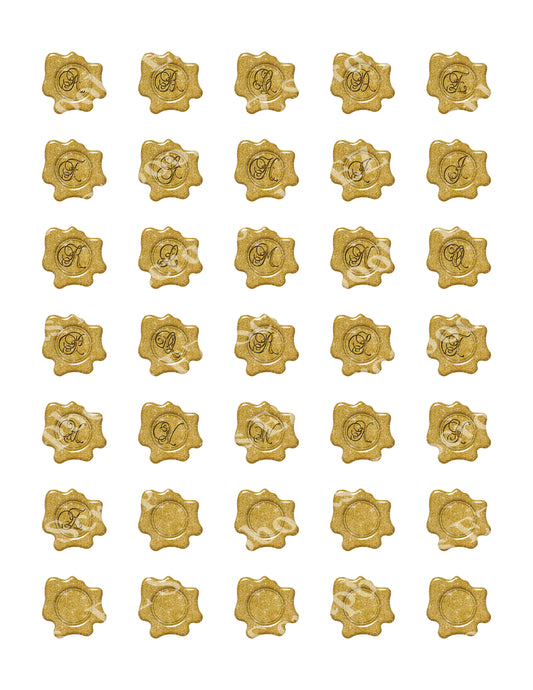 Wax Seals Alphabet Gold - 9219 - EZscrapbooks Scrapbook Layouts 