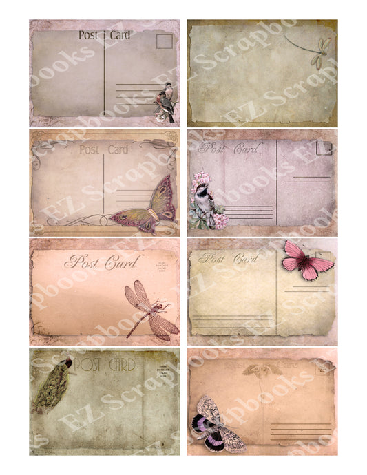 Postcard Papers ATC - 9265 - EZscrapbooks Scrapbook Layouts Cards