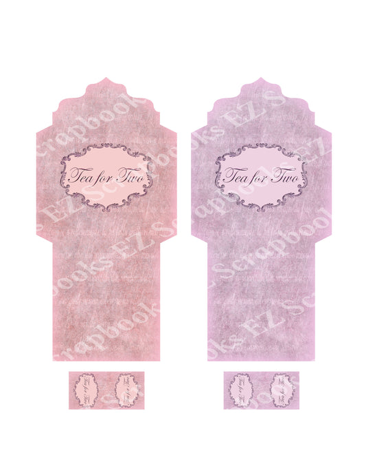 Tea For Two - Tea Bag Envelopes - 9286 - EZscrapbooks Scrapbook Layouts 