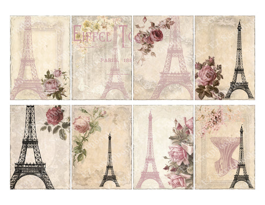 Paris ATC - 9303 - EZscrapbooks Scrapbook Layouts Cards