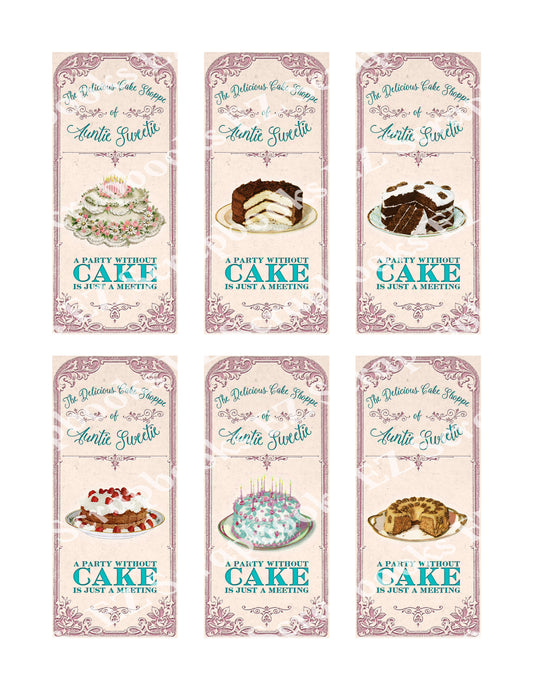 Cake Shop Labels - 9320 - EZscrapbooks Scrapbook Layouts 