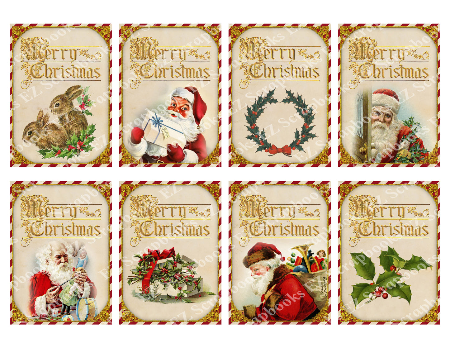 Christmas ATC - 9325 - EZscrapbooks Scrapbook Layouts Cards, Christmas