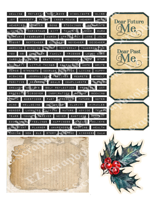 Vintage Christmas Embellishments 2 - 9379 - EZscrapbooks Scrapbook Layouts Christmas
