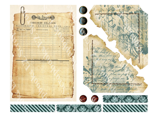 Vintage Christmas Embellishments 6 - 9383 - EZscrapbooks Scrapbook Layouts Christmas