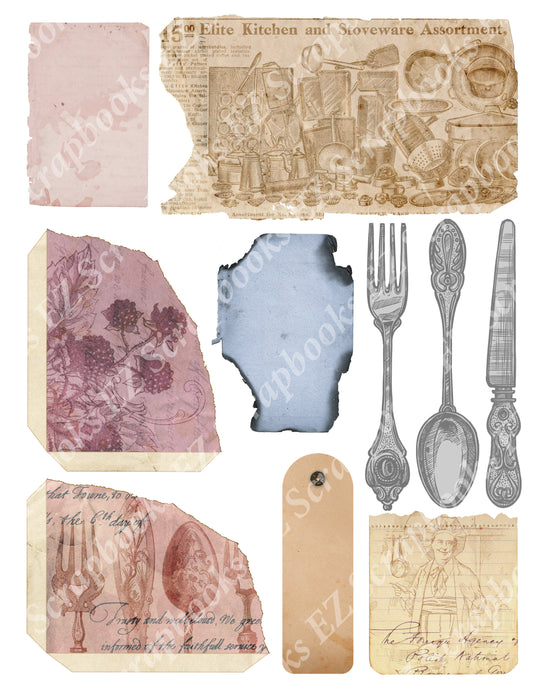 Recipe Embellishments 1 - 9406 - EZscrapbooks Scrapbook Layouts Baking, Cooking