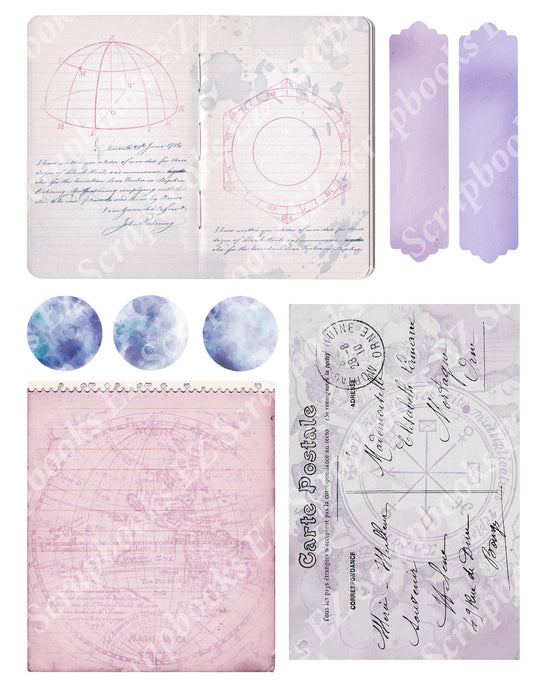 Celestial Embellishments 4 - 9412 - EZscrapbooks Scrapbook Layouts 