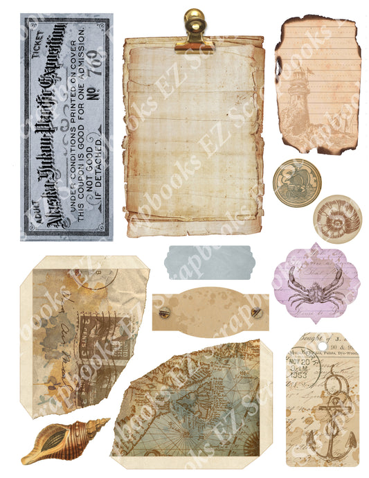 Nautical Embellishments 2 - 9447 - EZscrapbooks Scrapbook Layouts Nautical