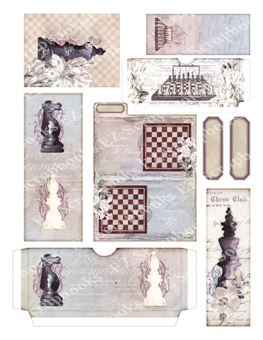 Queens Chess Embellishments 5 - 9498 - EZscrapbooks Scrapbook Layouts 