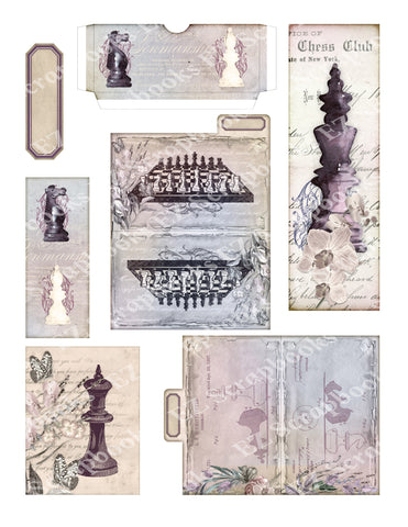 Queens Chess Embellishments 6 - 9499 - EZscrapbooks Scrapbook Layouts 