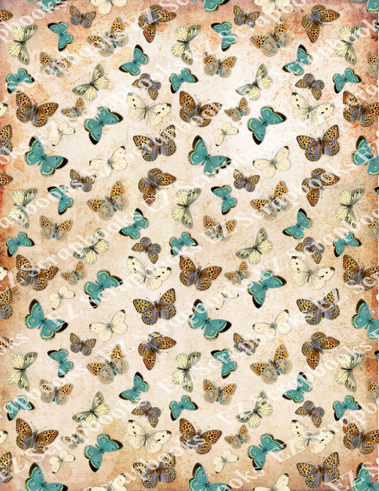 Vintage Butterflies Embellishments 4 Paper - 9516 - EZscrapbooks Scrapbook Layouts 