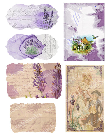 Lovely Lavender Embellishments 2 - 9550 - EZscrapbooks Scrapbook Layouts Botanical