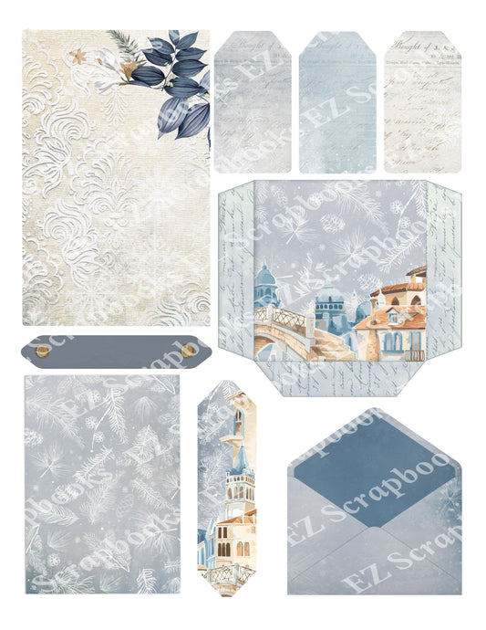 Winter Wonderland 3 - 9561 - EZscrapbooks Scrapbook Layouts Winter