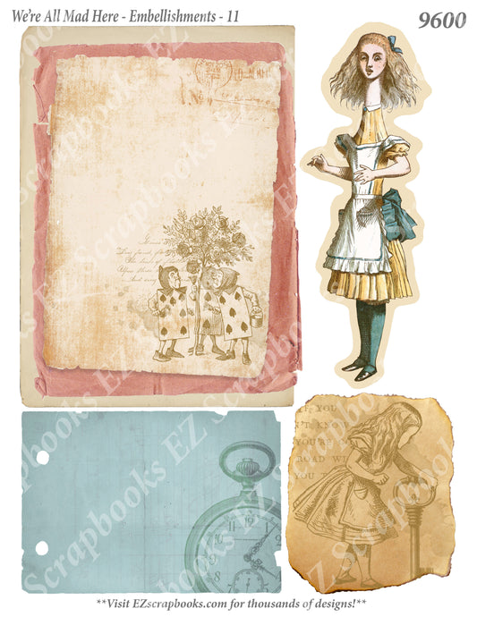 All Mad Here - Embellishments - 11 - 9600 - EZscrapbooks Scrapbook Layouts Wonderland