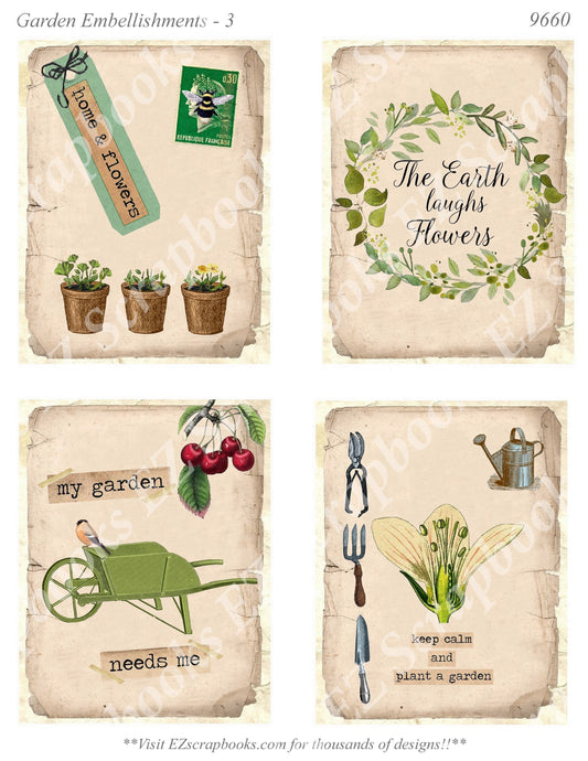 Garden - Embellishments - 3 - 9660 - EZscrapbooks Scrapbook Layouts Farm - Garden