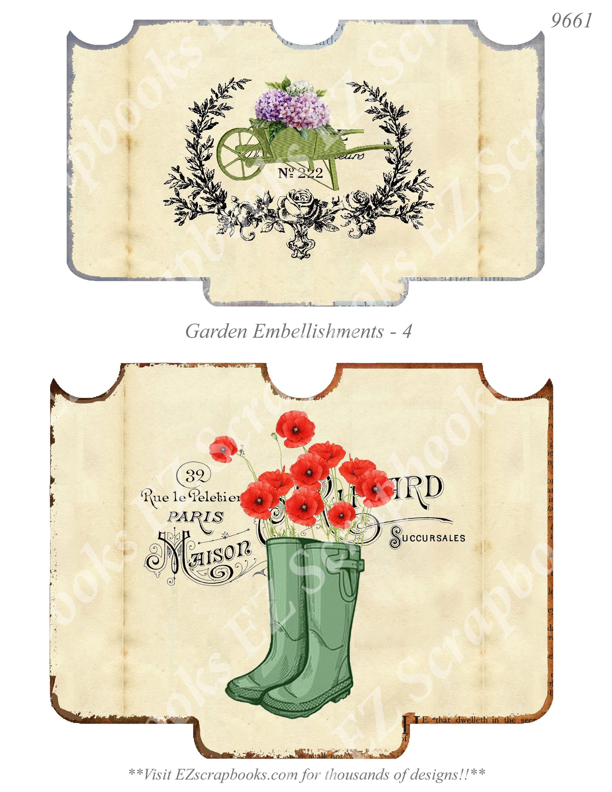 Garden - Embellishments - 4 - 9661 - EZscrapbooks Scrapbook Layouts Farm - Garden