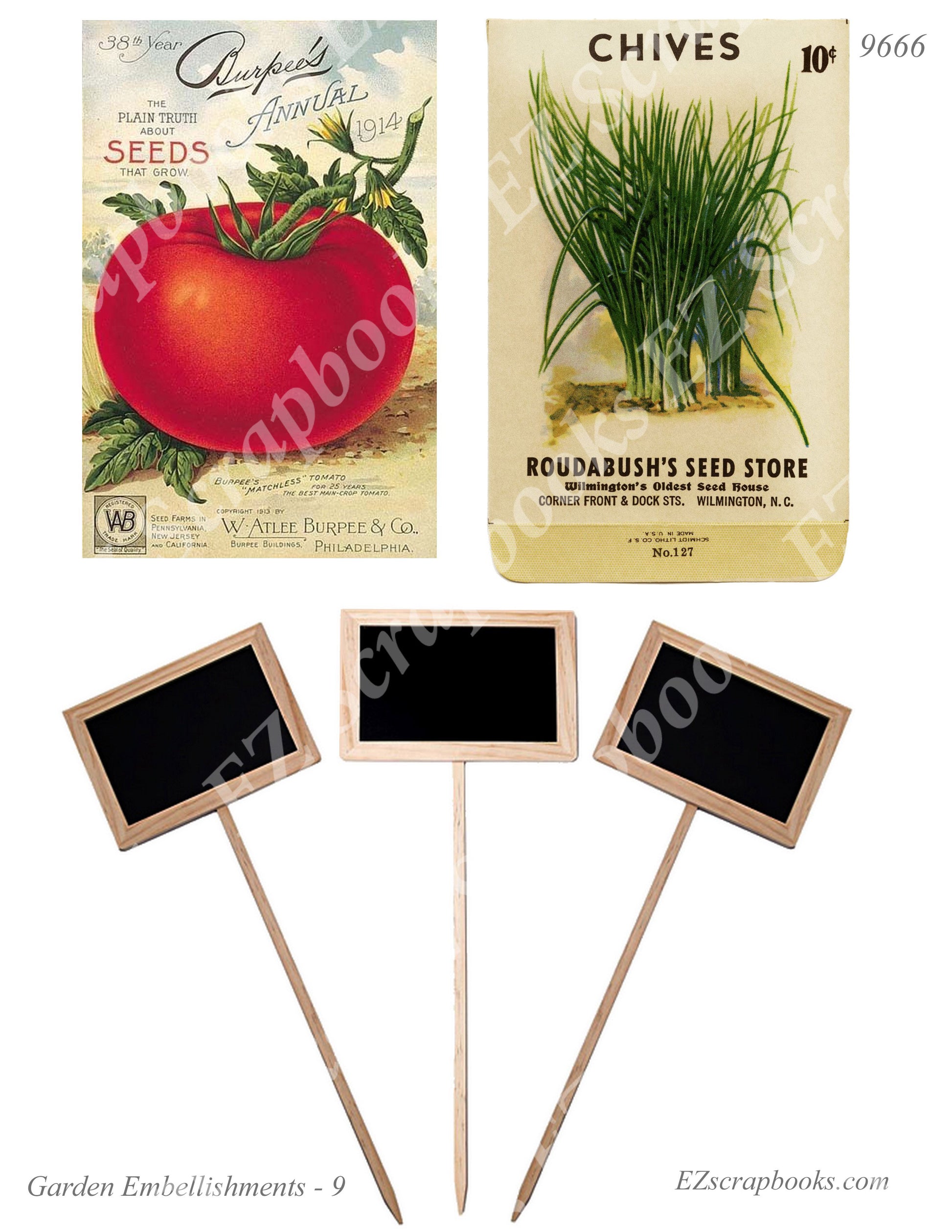 Garden - Embellishments - 9 - 9666 - EZscrapbooks Scrapbook Layouts Farm - Garden