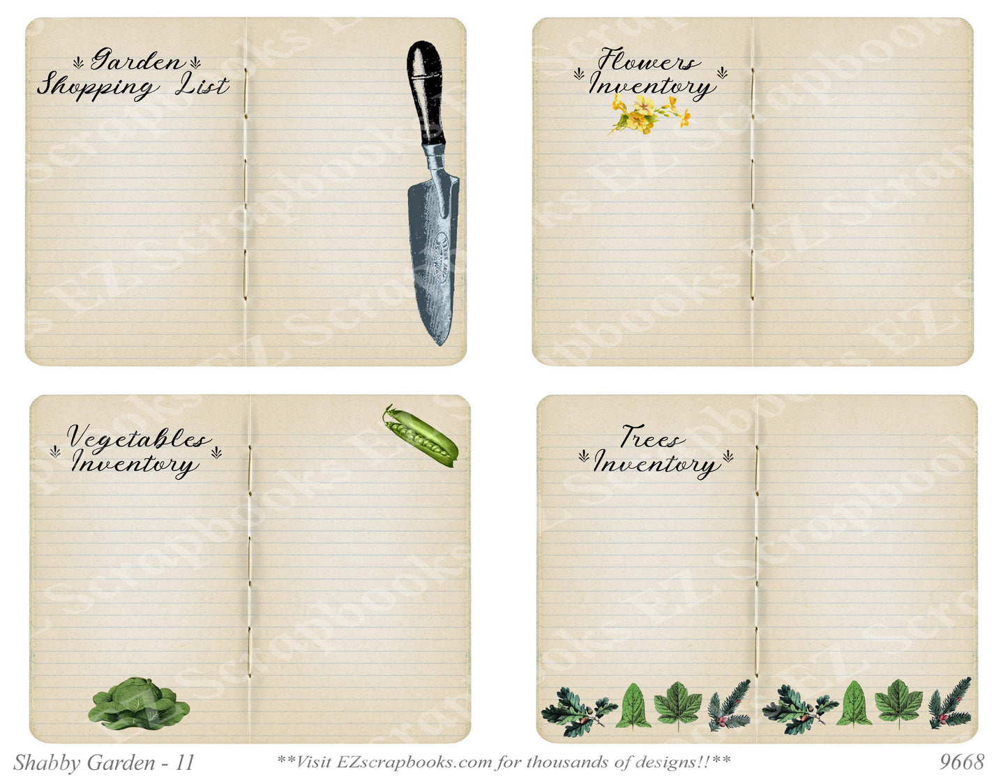 Garden - Embellishments - 11 - 9668 - EZscrapbooks Scrapbook Layouts Farm - Garden
