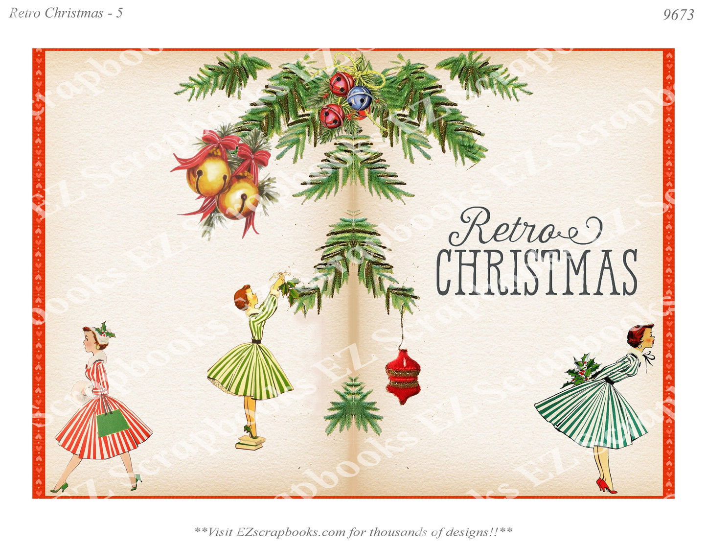 Retro Christmas Memories - Embellishments - 5 - 9673