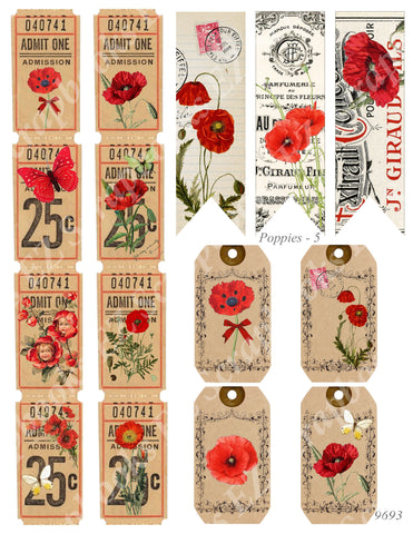 Poppies - Embellishments - 5 - 9693